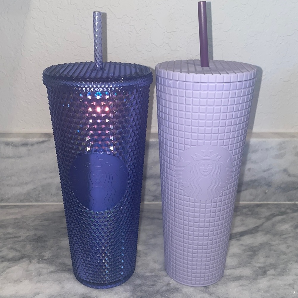Disney 50th Anniversary and Lilac Grid Starbucks Cups